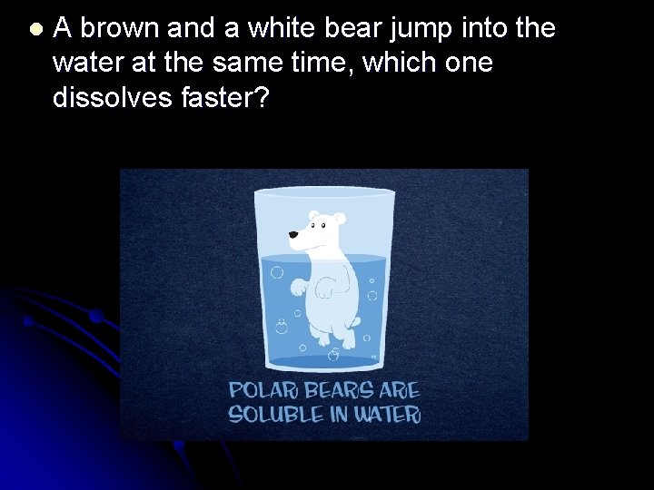 l A brown and a white bear jump into the water at the same