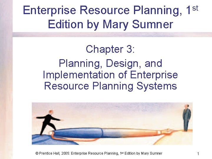 Enterprise Resource Planning, 1 st Edition by Mary Sumner Chapter 3: Planning, Design, and