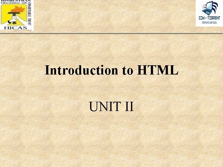 XP Introduction to HTML UNIT II 