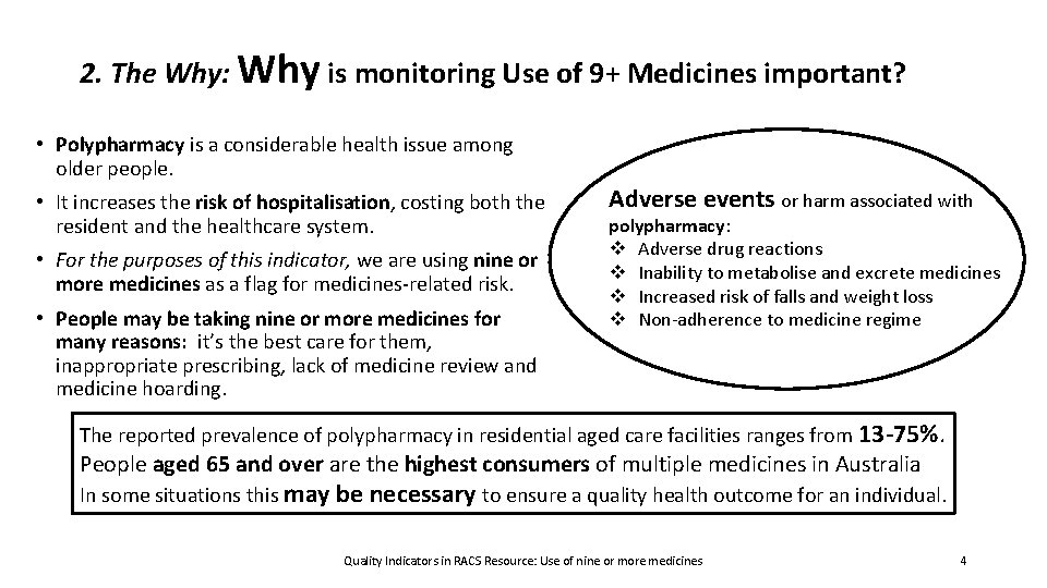 Quality Indicators in Residential Aged Care Services RACS