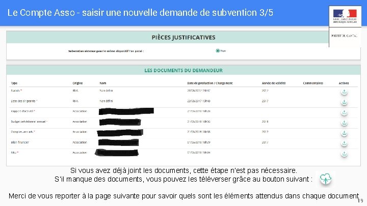 Le Compte Asso - saisir une nouvelle demande de subvention 3/5 Si vous avez