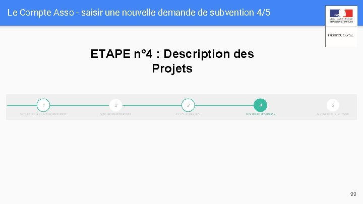 Le Compte Asso - saisir une nouvelle demande de subvention 4/5 ETAPE n° 4