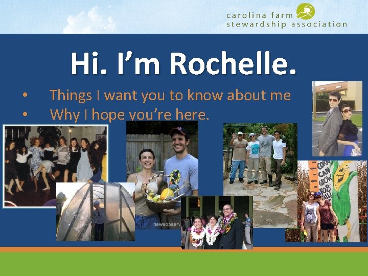 Hi. I’m Rochelle. • • Things I want you to know about me Why