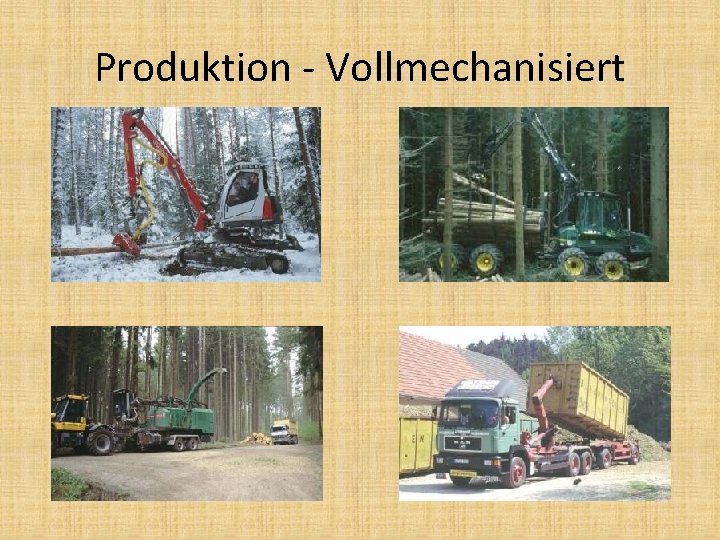 Produktion - Vollmechanisiert 