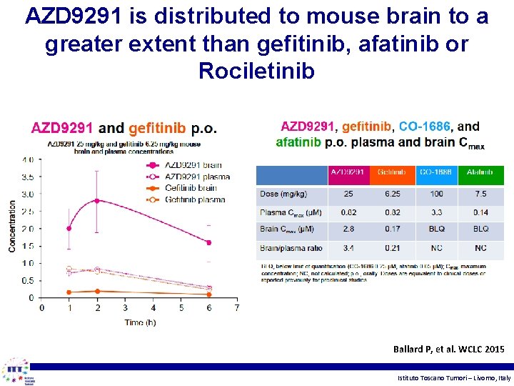 AZD 9291 is distributed to mouse brain to a greater extent than gefitinib, afatinib
