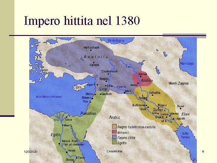 Impero hittita nel 1380 12/3/2020 CANANA'M. 9 