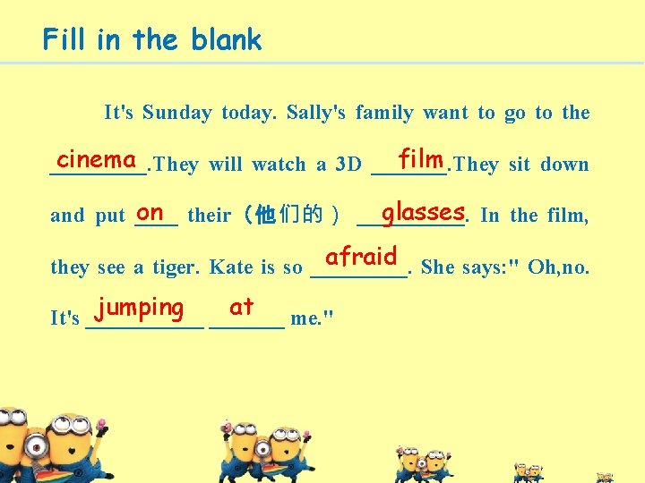 Fill in the blank It's Sunday today. Sally's family want to go to the
