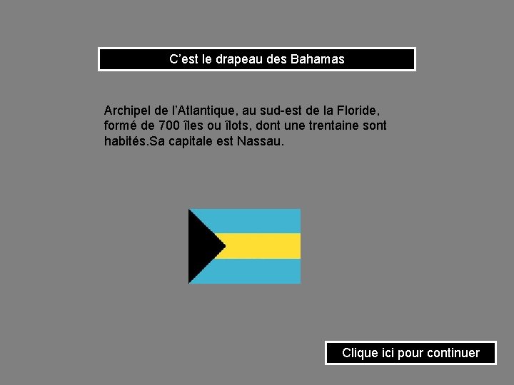 C’est le drapeau des Bahamas Archipel de l’Atlantique, au sud-est de la Floride, formé