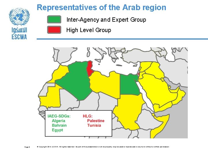 Representatives of the Arab region Inter-Agency and Expert Group High Level Group Page 9