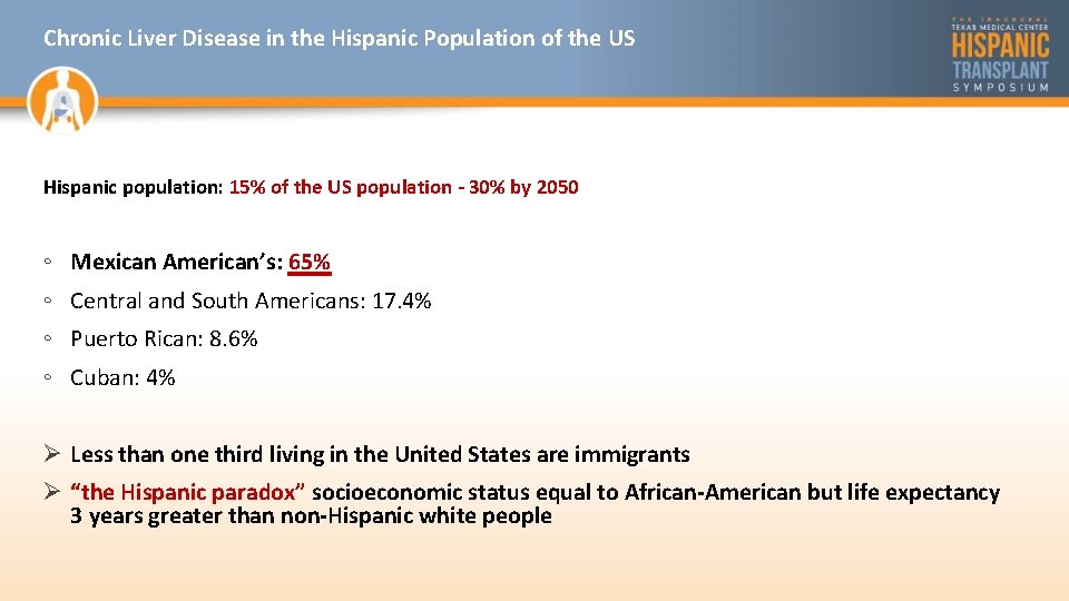 Chronic Liver Disease in the Hispanic Population of the US Hispanic population: 15% of