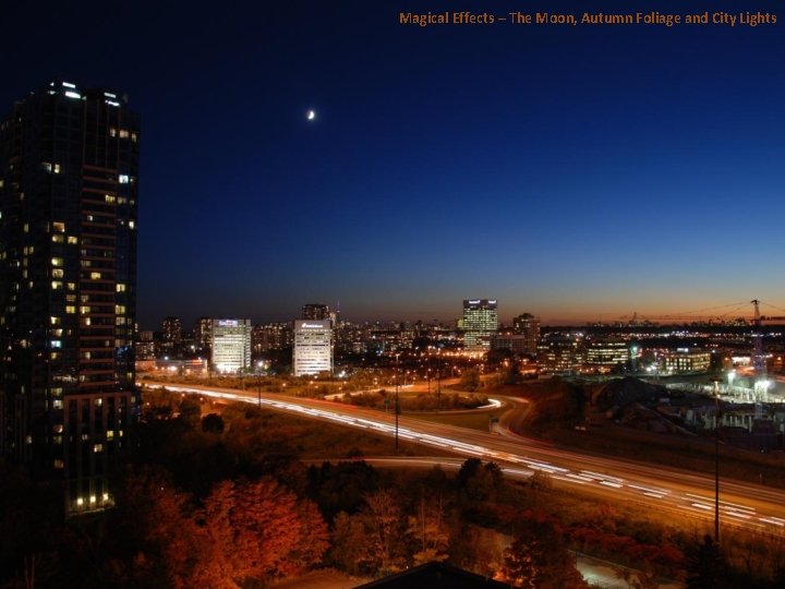 Magical Effects – The Moon, Autumn Foliage and City Lights Magical Effects – The Moon, Autumn Foliage and City Lights