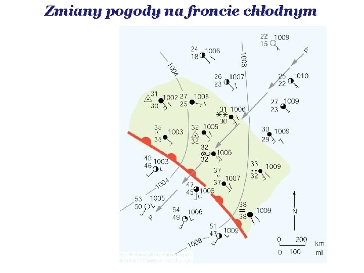 Zmiany pogody na froncie chłodnym Zmiany pogody na froncie chłodnym