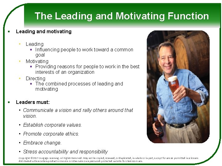 The Leading and Motivating Function § Leading and motivating • • • § Leading