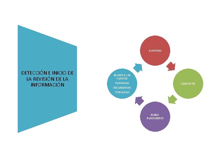 EXPERTOS DETECCIÓN E INICIO DE LA REVISIÓN DE LA INFORMACIÓN ACUDIR A LAS FUENTES