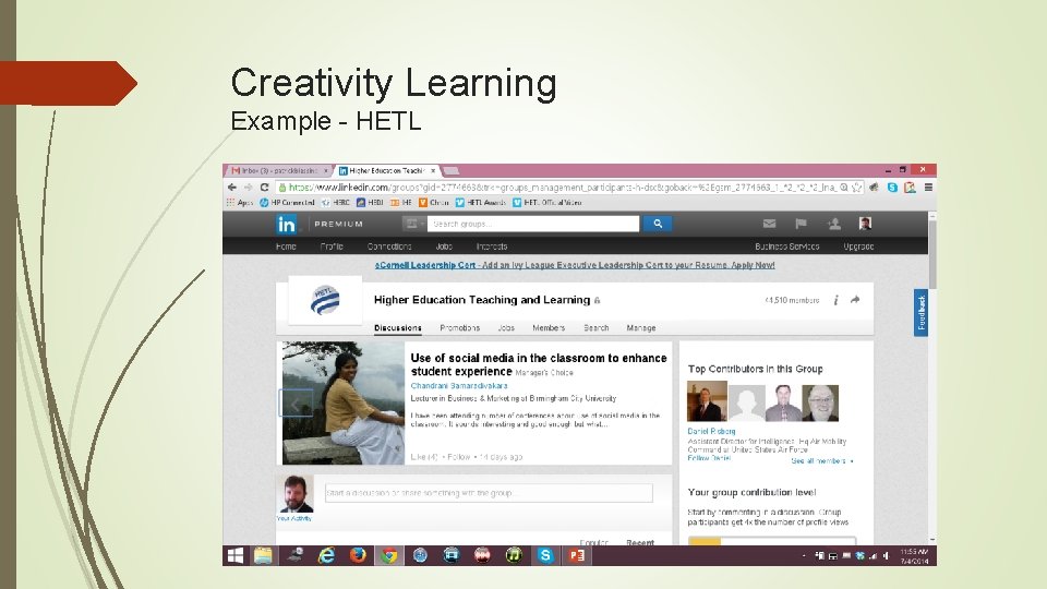 Creativity Learning Example - HETL 