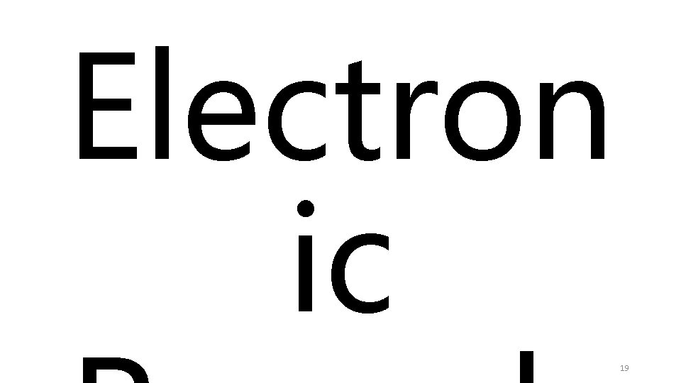 Electron ic 19 