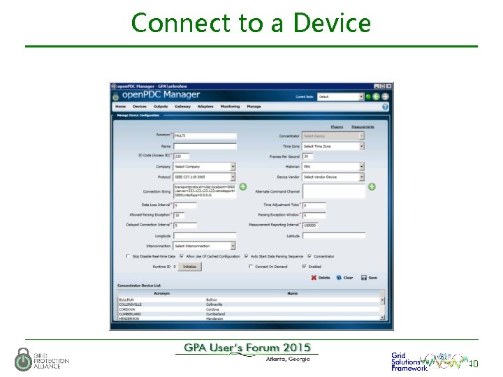 Connect to a Device 40 