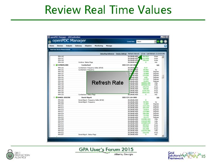Review Real Time Values Refresh Rate 45 