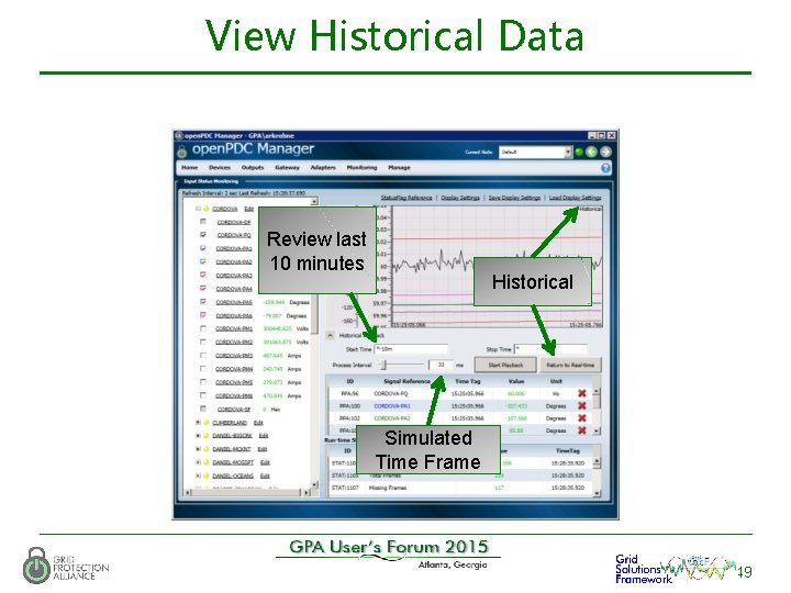 View Historical Data Review last 10 minutes Historical Simulated Time Frame 49 