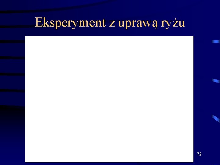 Eksperyment z uprawą ryżu 72 