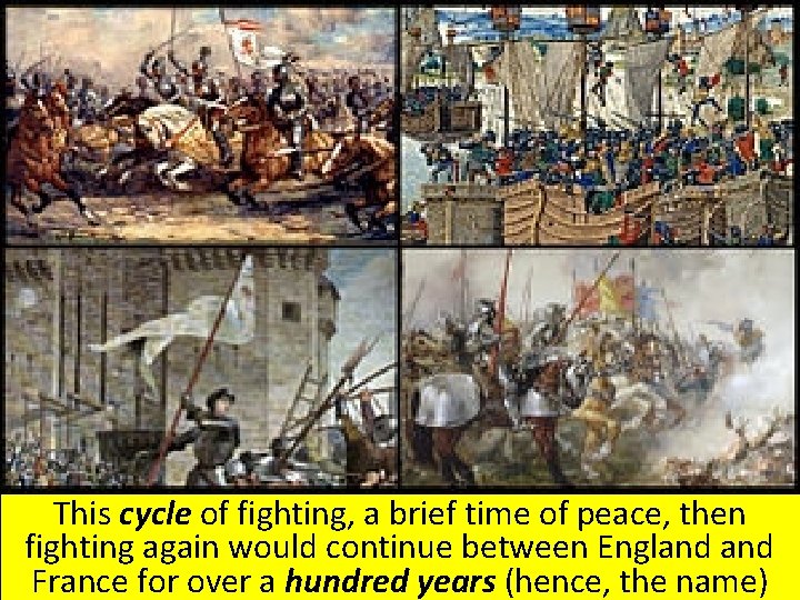 This cycle of fighting, a brief time of peace, then fighting again would continue