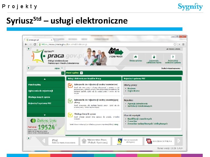 P r o j e k t y Syriusz. Std – usługi elektroniczne 