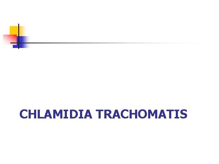 CHLAMIDIA TRACHOMATIS 