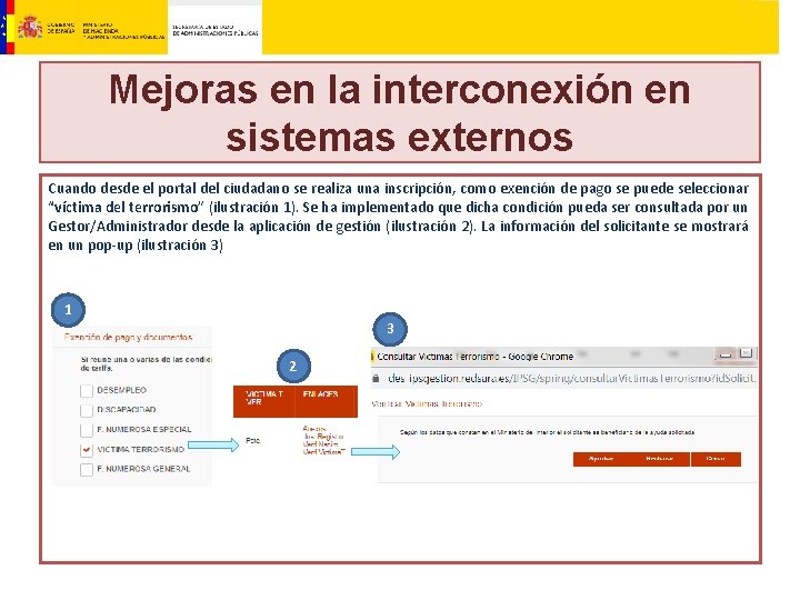 Mejoras en la interconexión en sistemas externos Cuando desde el portal del ciudadano se