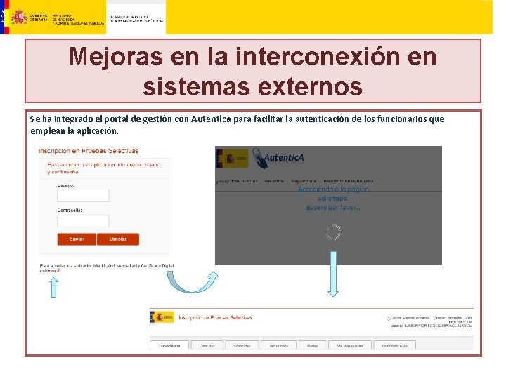 Mejoras en la interconexión en sistemas externos Se ha integrado el portal de gestión