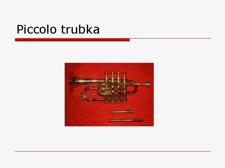 Piccolo trubka 