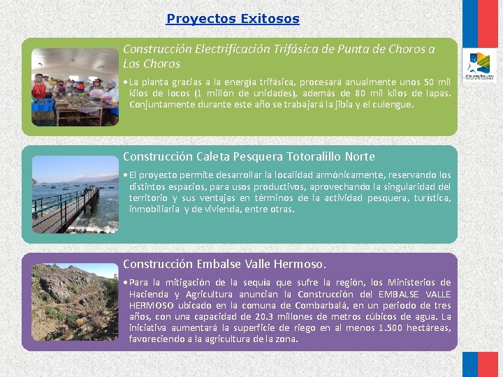 Proyectos Exitosos Construcción Electrificación Trifásica de Punta de Choros a Los Choros • La