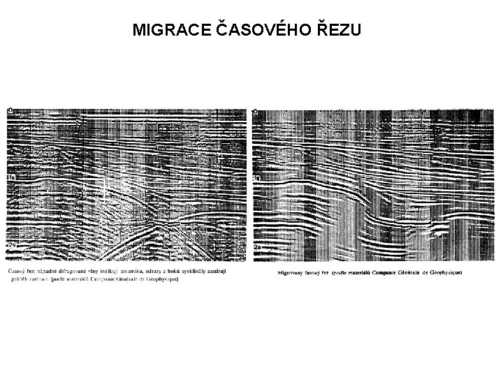 MIGRACE ČASOVÉHO ŘEZU MIGRACE ČASOVÉHO ŘEZU