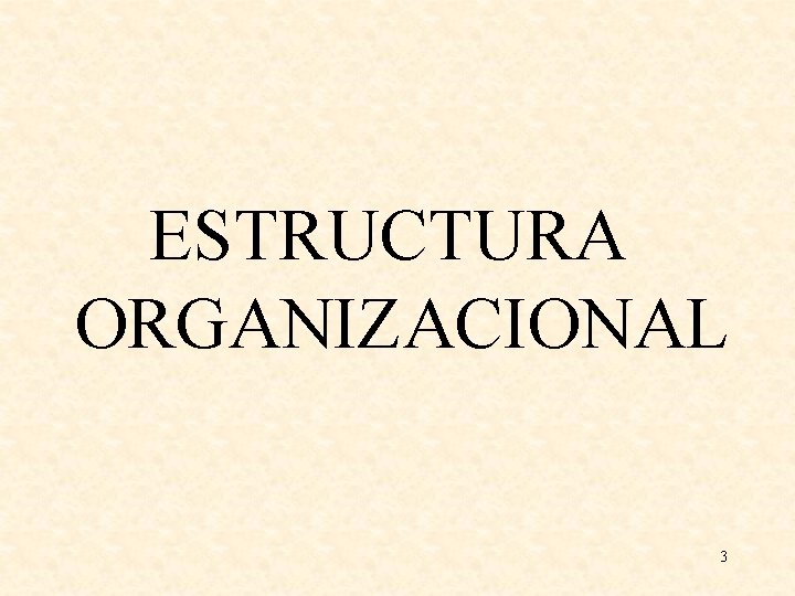 ESTRUCTURA ORGANIZACIONAL 3 