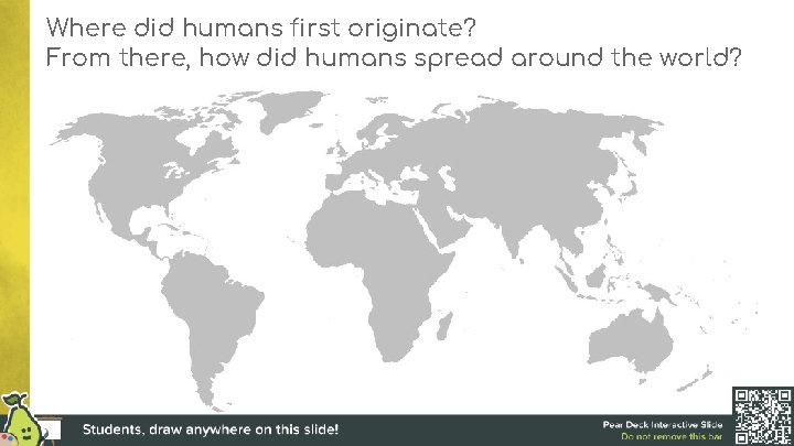Where did humans first originate? From there, how did humans spread around the world?