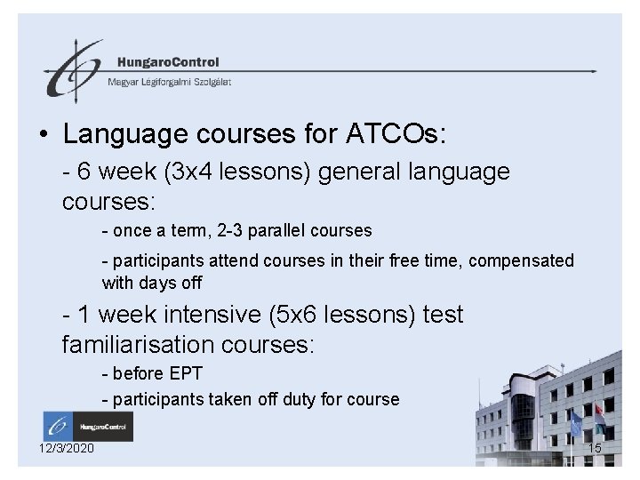 The Language Training Of Air Traffic Controllers At