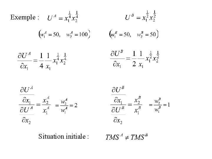 Exemple : Situation initiale : Exemple : Situation initiale :