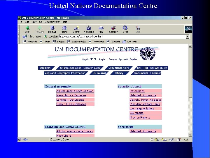 United Nations Documentation Centre 