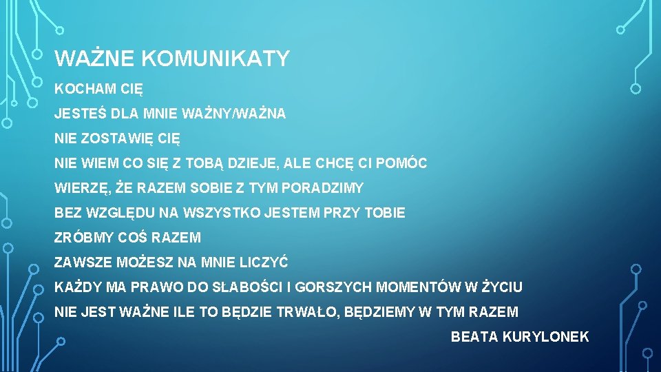 WAŻNE KOMUNIKATY KOCHAM CIĘ JESTEŚ DLA MNIE WAŻNY/WAŻNA NIE ZOSTAWIĘ CIĘ NIE WIEM CO