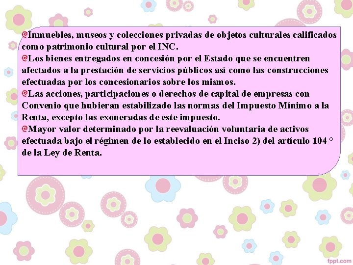 Inmuebles, museos y colecciones privadas de objetos culturales calificados como patrimonio cultural por el