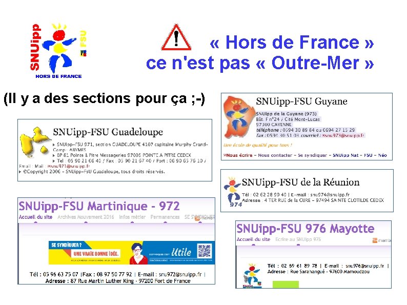  « Hors de France » ce n'est pas « Outre-Mer » (Il y