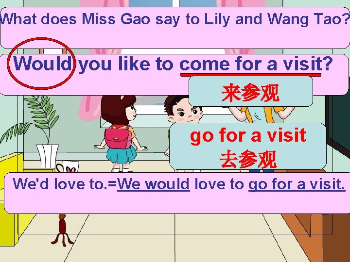 What does Miss Gao say to Lily and Wang Tao? Would you like to