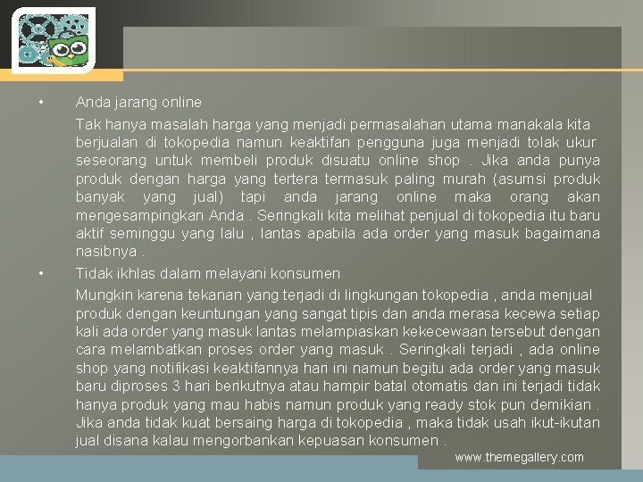 LOGO • • Anda jarang online Tak hanya masalah harga yang menjadi permasalahan utama LOGO • • Anda jarang online Tak hanya masalah harga yang menjadi permasalahan utama