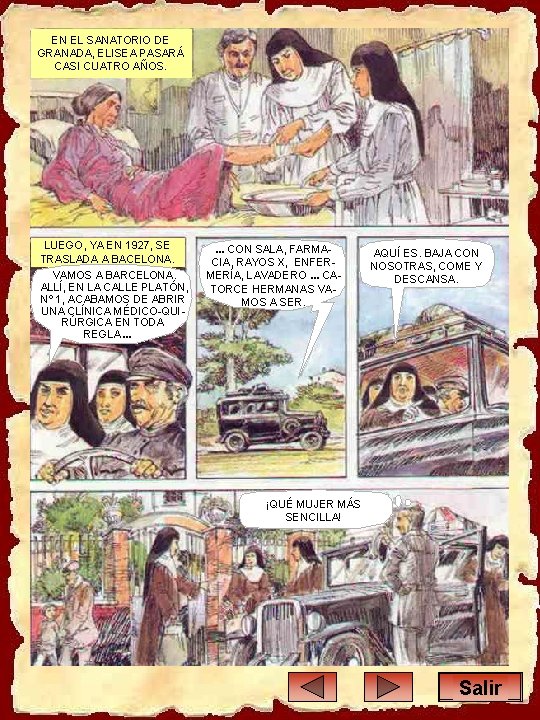 EN EL SANATORIO DE GRANADA, ELISEA PASARÁ CASI CUATRO AÑOS. LUEGO, YA EN 1927,