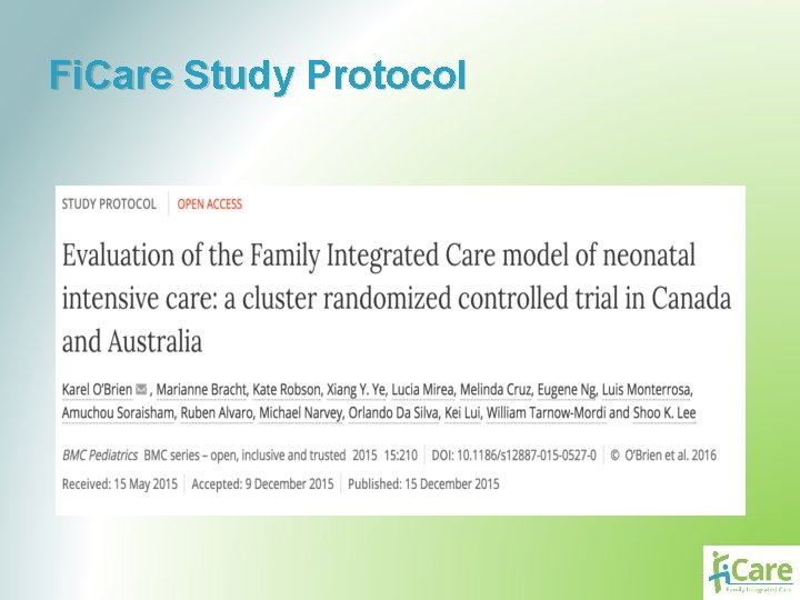 Fi. Care Study Protocol 