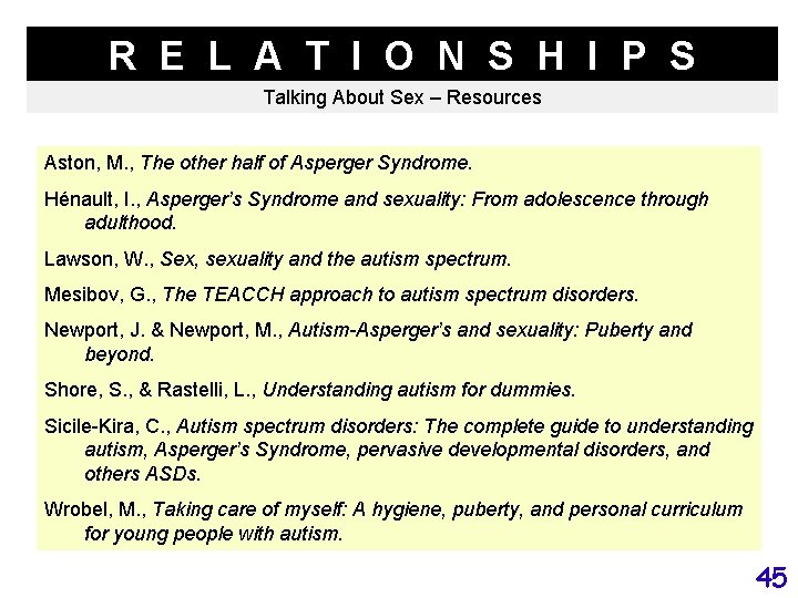 R E L A T I O N S H I P S Talking