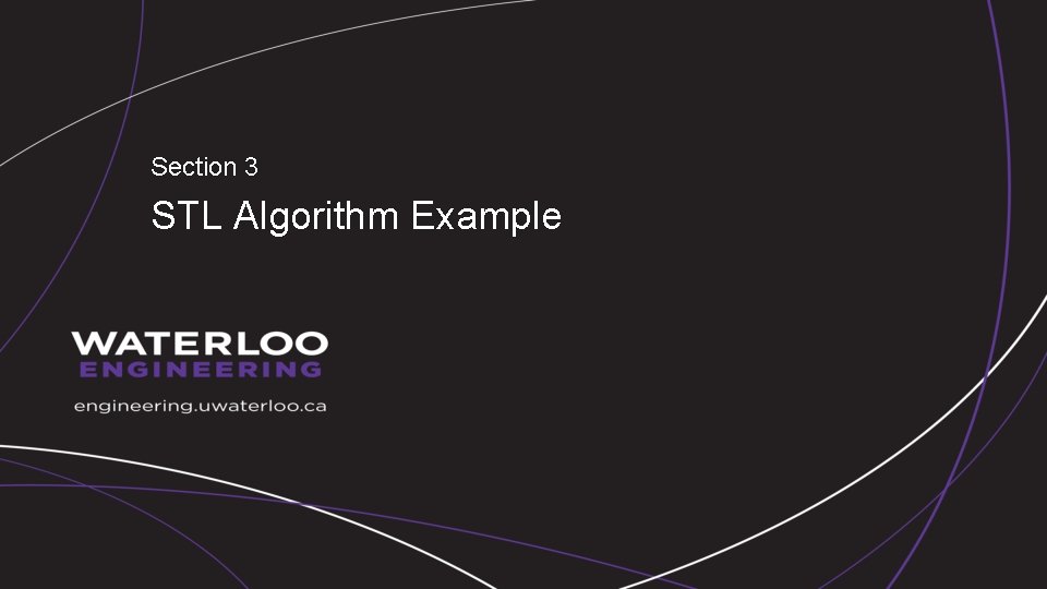 Section 3 STL Algorithm Example 