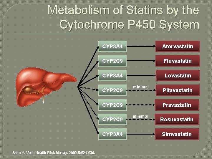 Metabolism of Statins by the Cytochrome P 450 System CYP 3 A 4 Atorvastatin