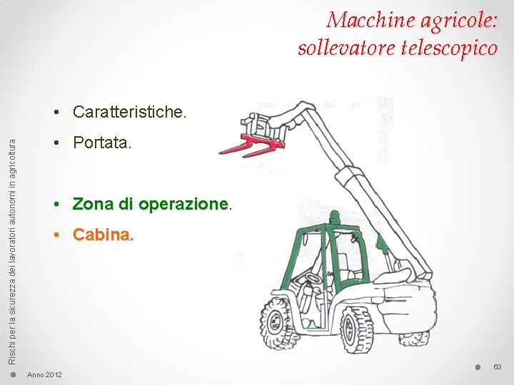 Macchine agricole: sollevatore telescopico Rischi per la sicurezza dei lavoratori autonomi in agricoltura •