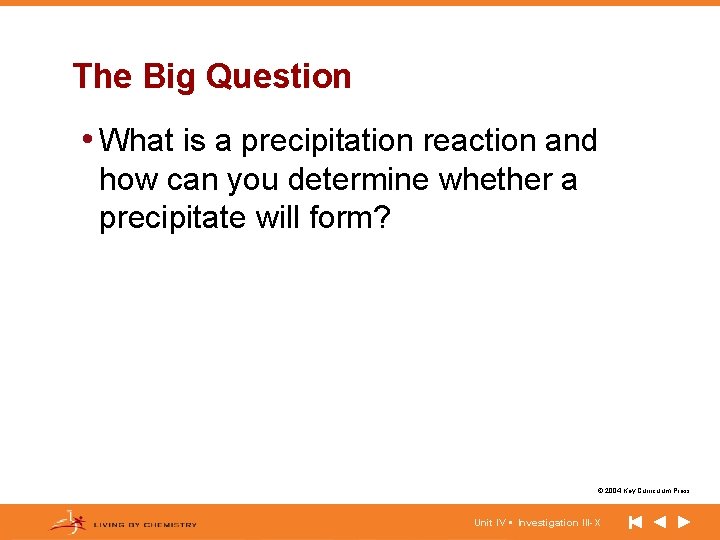 The Big Question • What is a precipitation reaction and how can you determine