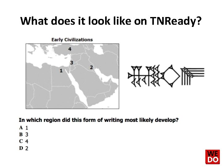 What does it look like on TNReady? 